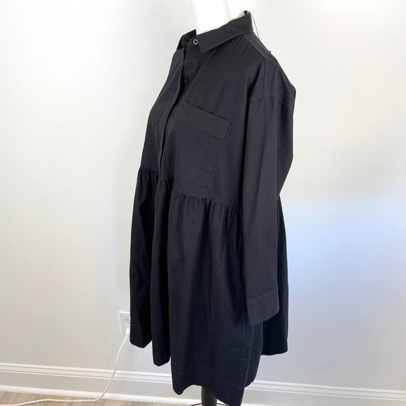 Everlane The Field Button Down Dress In Black Size XS New - Picture 8 of 14
